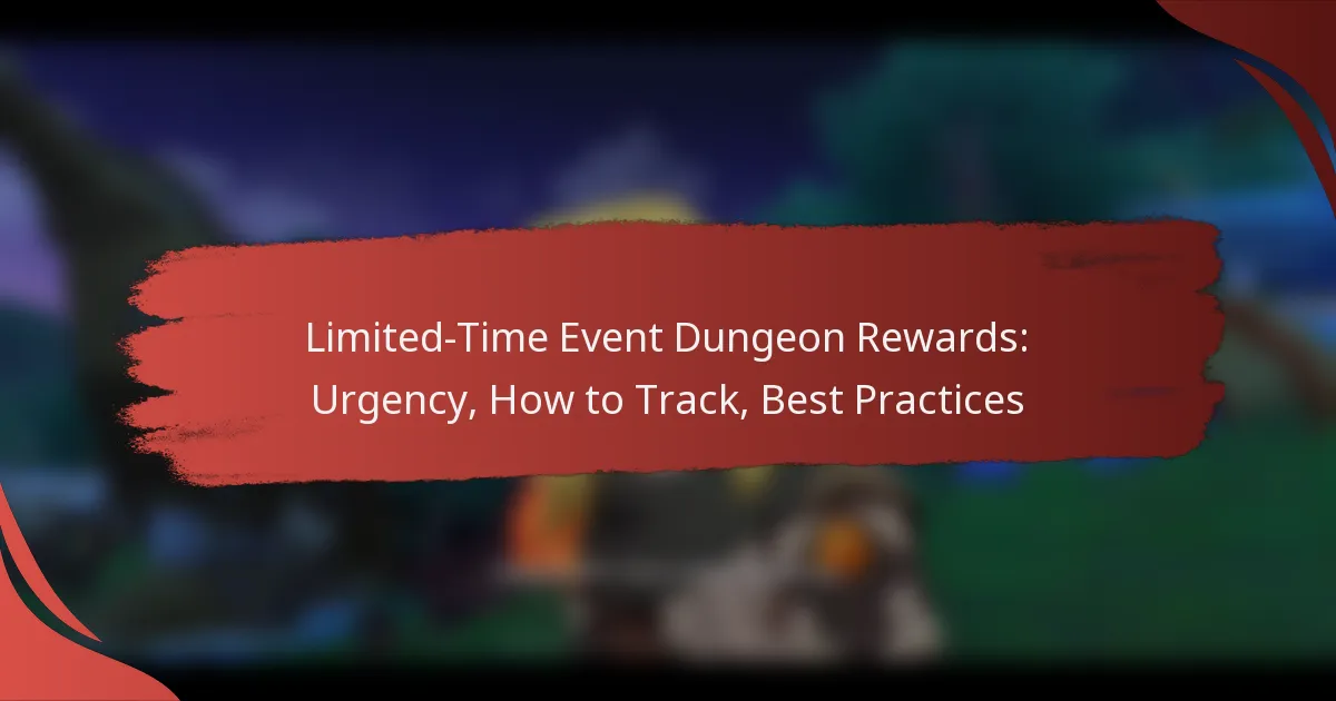 Limited-Time Event Dungeon Rewards: Urgency, How to Track, Best Practices