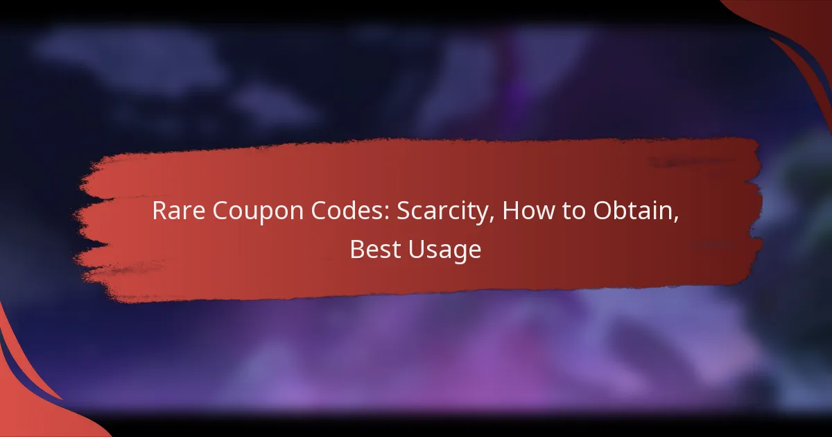 Rare Coupon Codes: Scarcity, How to Obtain, Best Usage