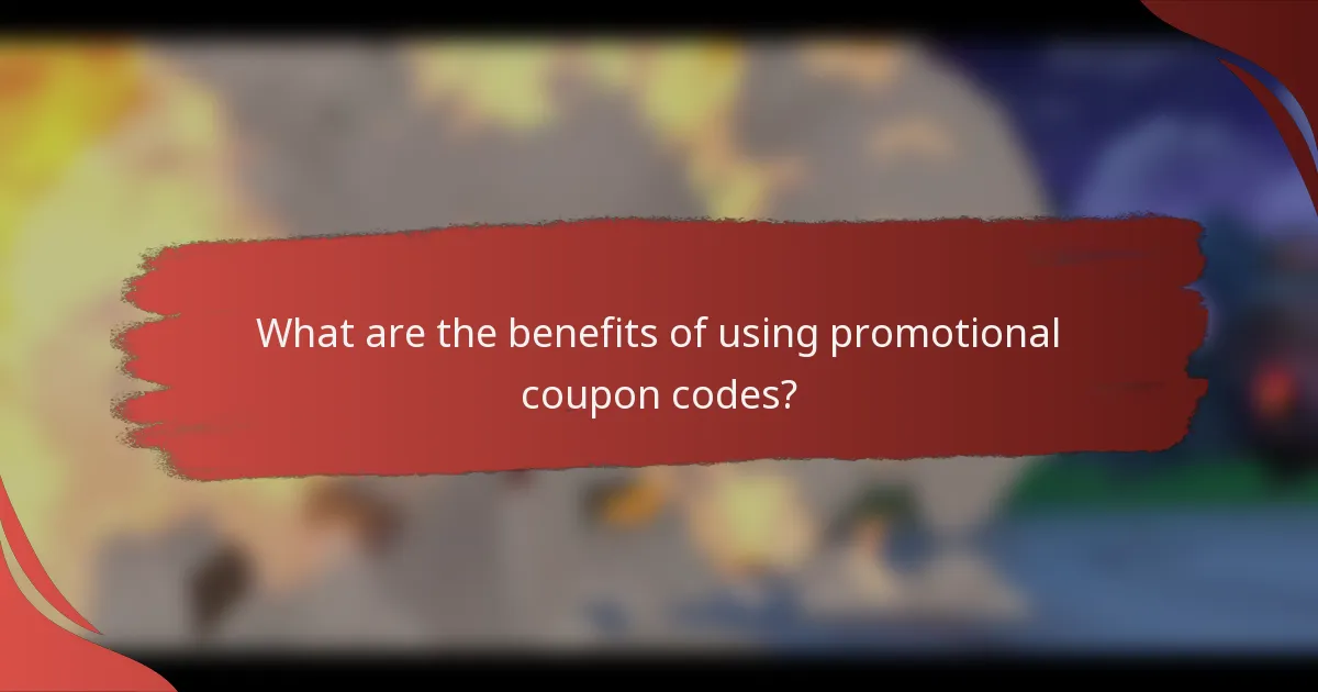 What are the benefits of using promotional coupon codes?